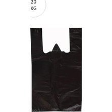 Herşey Trend Siyah Atlet Poşet Büyük Boy 50X90 cm Takriben 240 Adet 20 kg