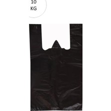 Herşey Trend Siyah Atlet Poşet Küçük Boy 25X45 cm Takriben 1.110 Adet 10 kg
