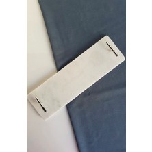 Miarik Design Doğal Beyaz Mermer Uzun Tepsi Sunum ve Servis Tabağı
