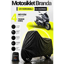 Motobros Motosiklet Brandası Motor Brandası Apec Apx5 Uyumlu Blackshield Siyah Su Geçirmez Uv Korumalı Motor Örtüsü