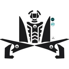 Grippatch CF MOTO 450 NK (2024) ile Uyumlu Kaydırmaz Ultimate 6D Karbon 22 Parça Tank Pad Seti GTC18