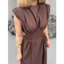 Salome Butik Midi Boy Drape Detaylı Elbise