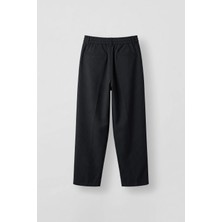 Abluka Online Erkek Baggy Fit Çizgili Pamuklu Kumaş Pantolon Lacivert