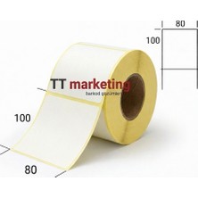 TT Marketing 80X100  Eco Termal Barkod Etiketi ( 4RULO=3000 Adet)