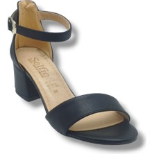 Selfie 4601-26 Cilt Tek Bant Orta Topuk Fashion Kadın Sandalet(5,5cm)