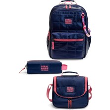 Coral High Lacivert 3'lü Okul Çanta Seti SET0124423