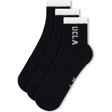 Ucla Julıo 3'Lü Siyah Uzun Jakarlı Pamuk Standard Fit Unisex Çorap