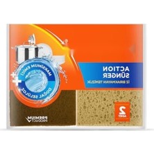 Aesco Doğal Selülozlu Bulaşık Süngeri - 2'li Paket