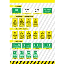 Starline Pvc 0,50 mm  Tıbbi Atık  Ikaz Levhası  - (2 Adet)
