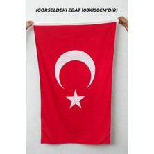 Akyıldız Store Türk Bayrağı 100X150 cm - 1. Sınıf Canlı Alpaka Kumaş Çift Dikiş