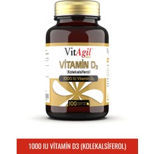 VitAgil GOLD 1000 IU Vitamin D3 - 100 Kapsül