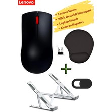 Lenovo Mouse Kablosuz GY51L52638 Kamera Kapatıcı, Laptop Standı, Bilek Destekli Mousepad,