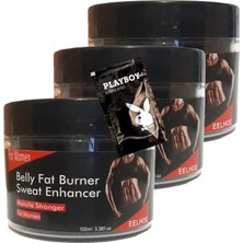 Guzzy Süper Belly Fatburner Sweat Enhancer Kadınlar Için Krem 3X100 ml + 1 Adet Jel ile