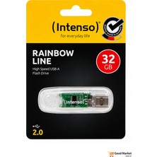 Intenso Rainbow Line 32GB USB 2.0 Flash Bellek Şeffaf