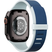 UNIQ Better By Design Apple Watch Ultra 49/46/45/44 Kordon Manyetik Toka Yumuşak Deri Dokulu Premium Kayış Günlük Kullanım
