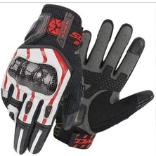 Motoanl Motosiklet Eldiveni Karbon Fiber Koruma Deri Microfiber Kumaş Motor Eldiven