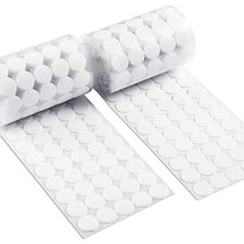 Aesco 100 Adet Yuvarlak Cırt Cırtlı Bant, Yapışkanlı, 1.5 cm Çapında