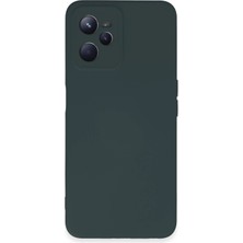 Gees Global Mey Ithalat®  Realme C35 Kılıf Nano Içi Kadife Silikon - Koyu Yeşil