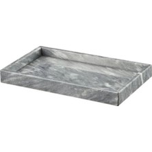 Miarik Design Gri Mermer Dikdortgen Tepsi 15 x 30 cm
