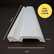 Diecor LED Döşenebilir Dekoratif Boyanabilir 1 Adet 10 cm Polistren Süpürgelik