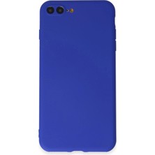 Gees Global Mey Ithalat®  iPhone 7 Plus Kılıf First Silikon - Koyu Mavi