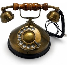 Lovesta Home Pirinç Nostaljik Masa Telefonu Liv