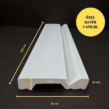 Diecor LED Döşenebilir Dekoratif Boyanabilir 1 Adet 10 cm Polistren Süpürgelik