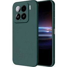 Gees Global Mey Ithalat®   Mi 15 Pro Kılıf Nano Içi Kadife Silikon - Koyu Yeşil