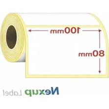 Aesco 100X80 mm Termal Etiketler, Barkod ve Adres Yazıcılarıyla Uyumlu