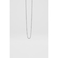 Abluka Online Unisex Ince Cuban Çelik Zincir Kolye Gümüş