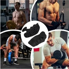 Aesco Buffer Sporcu El Koruma Silikonu, Kaymaz El Pedi, Fitness ve Ağırlık Kaldırma Için, Siyah, 2 Adet