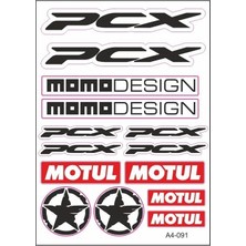 Motosev Pcx A4 Sticker 091 Tek Paket Çoklu Sticker