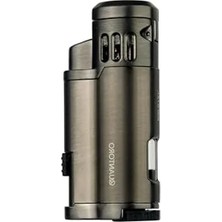 Aesco MGM05-43 Delicili Üçlü Jet Alev Gunmetal Çakmak