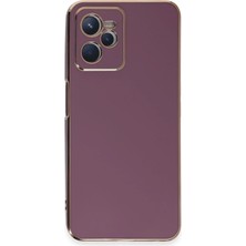 Gees Global Mey Ithalat®  Realme C35 Kılıf Volet Silikon - Mor