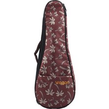Wagon 03 Serisi Palmiye Desenli Soprano Ukulele Çantası Türkiye Menşeli Dayanıklı Materyal