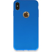 Gees Global Mey Ithalat®  iPhone Xs Max Kılıf First Silikon - Mavi