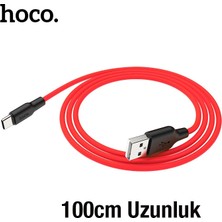 Dorasan Hoco X21 Plus USB To Type-C 3A Silikon Hızlı Şarj ve Data KABLOSU-(5775)