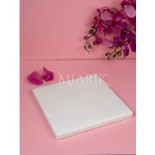 Miarik Design Dekoratif Mermer Kare 30 x 30 cm Tepsı, Tabak,sunum