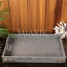 Miarik Design Dekoratif Deri Tepsi Desenli