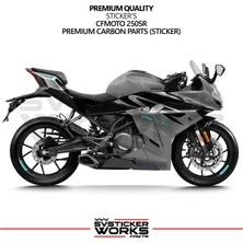 Sv Sticker Works Cfmoto 250SR Sticker Karbon Folyo Kaplama Alt Sakal Bölümü Bölümü
