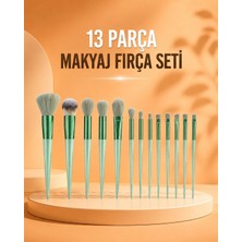 HERŞEYBURDAMODA 13 Parça Makyaj Fırça Seti Far Fırçası Allık Fırçası Yumuşak Uçlu