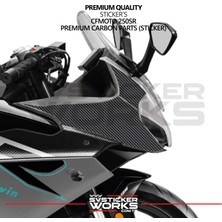 Sv Sticker Works Cfmoto 250SR Sticker Karbon Folyo Kaplama Ön Kafa Yanı