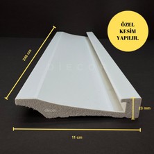 Diecor LED Döşenebilir Dekoratif Boyanabilir 1 Adet 11 cm Polistren Süpürgelik