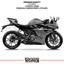 Sv Sticker Works Cfmoto 250SR Sticker Karbon Folyo Kaplama  Ön Çamurluk Bölümü Bölümü