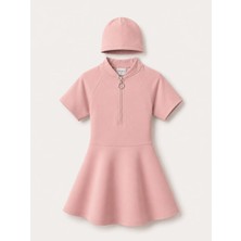 My Kids Wear Kız Çocuk  Kısa Kollu Fermuarlı Mayo Uv Korumalı Deniz ve Havuz Mayosu 12848