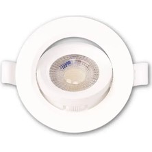 Ack AD01-00690 6W 3 Renk Cct Ayarlanabilir Beyaz Gövde Sıva Altı LED Spot Downlight
