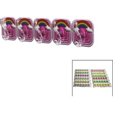 Trend Kapında 5pcs Tekli - Çoklu Kullanım Mika Kristal Kollu Resimli Yapışkanlı Askı