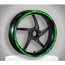 Motosev Florasan Yeşil Honda Pcx Uyumlu Büyük 1 Set Jant Şeridi