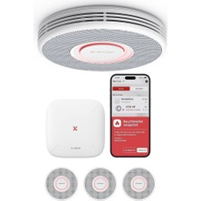 X-Sense XS0B-MR Duman Dedektörü SBS50 Baz Istasyonlu,kablosuz, Yangın Alarmı(3 Adet XS0B-MR Duman Dedektörü+1 Adet SBS50 Baz Istasyonu)