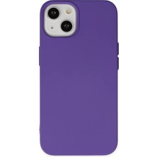 Trend Kapında Apple iPhone 14 Plus Kılıf Nano Içi Kadife Silikon - Mor